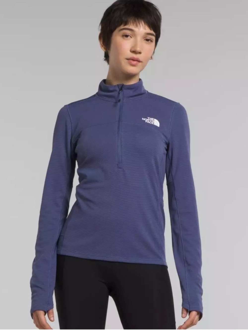 NWT The North Face Women's Sunriser 1/4 Zip - Cave Blue - SM